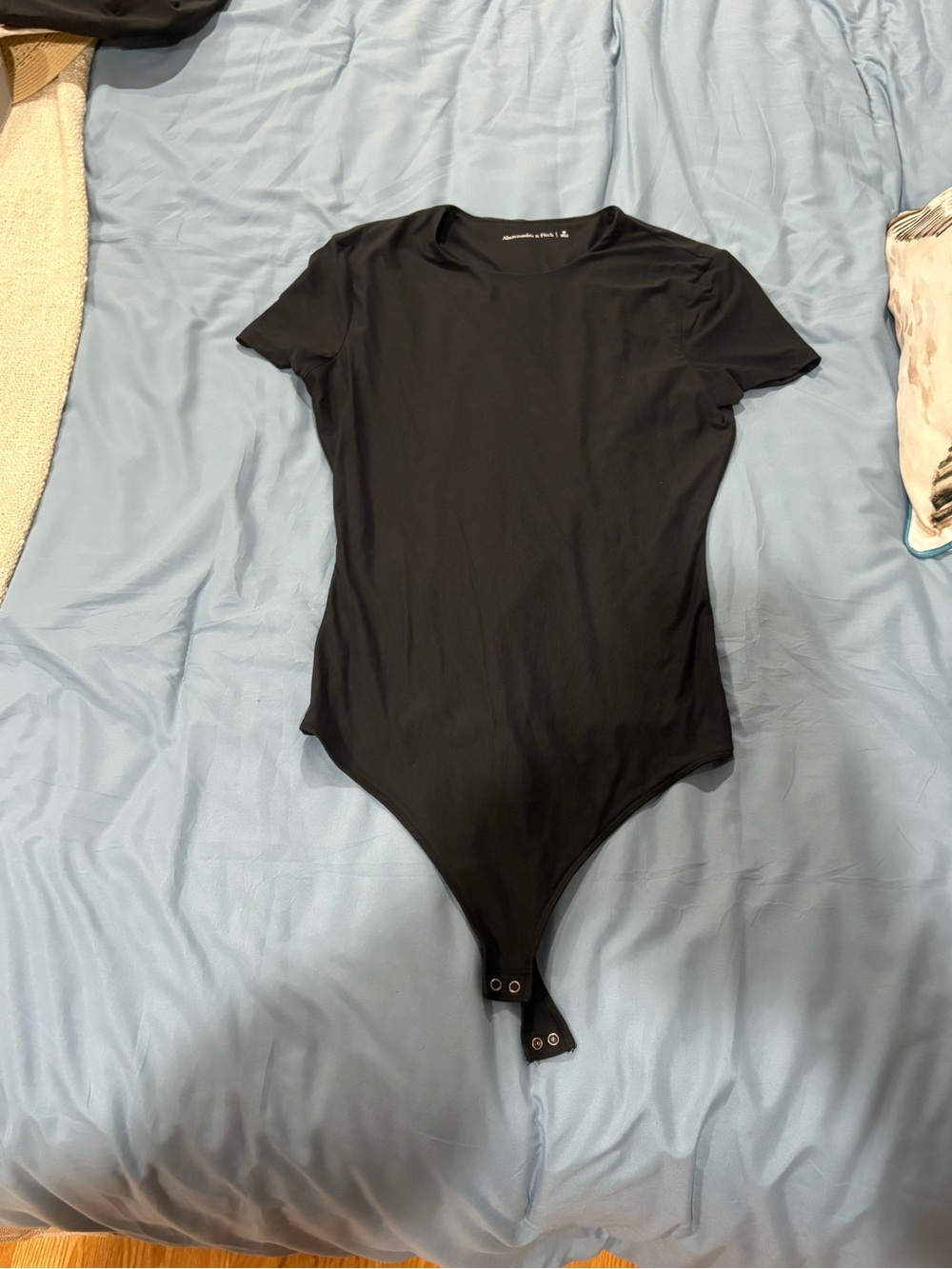 Abercrombie & Fitch Black Short Sleeve Bodysuit